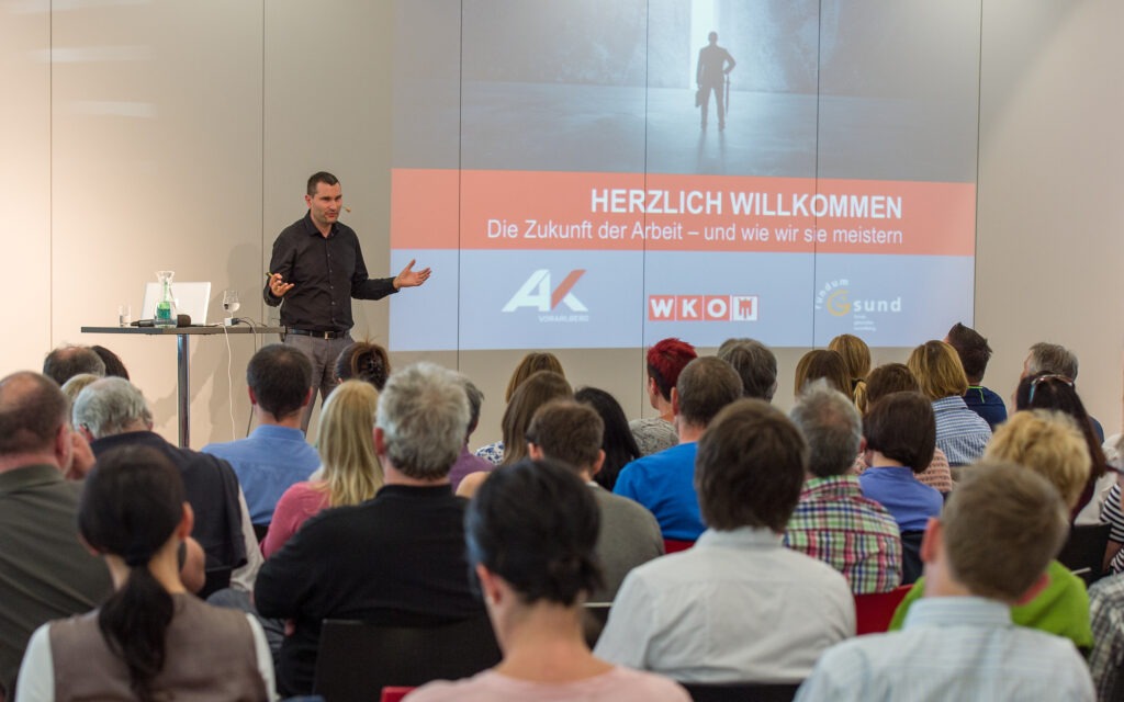 Action-Foto Markus Väth bei der Arbeiterkammer Vorarlberg, Dornbirn